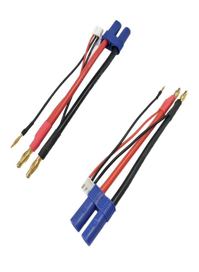 LINSYRC 2pcs EC5 Female Connector to 4MM 4.0MM Banana Plug Bullet Connector with 2S Lipo JST-XH Balance Plug Wire - Image 1